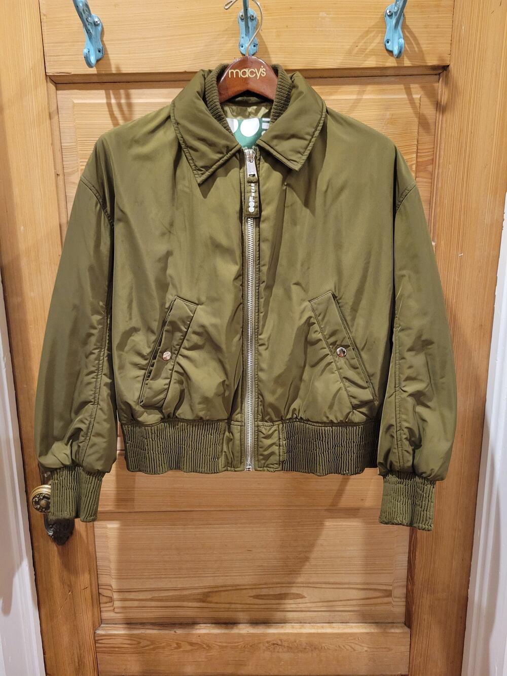 OOF Wear The Shapes Lab Olive Bomber Jacket Size 40